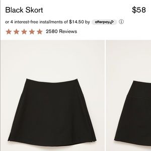 Girlfriend Collective Skort in Black